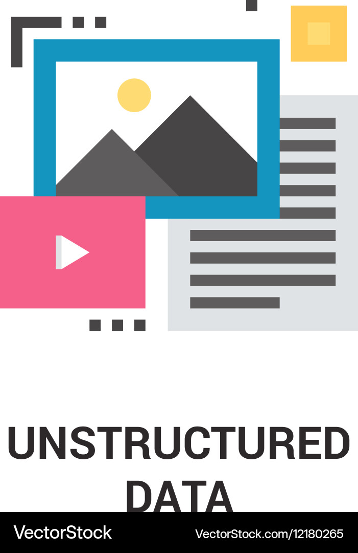 Unstructured Data Icon Vector Image