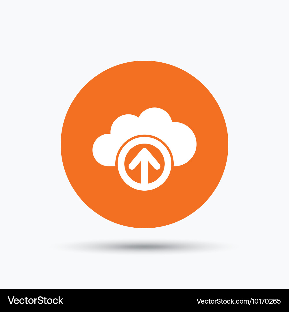 Upload from cloud icon data storage sign Vector Image