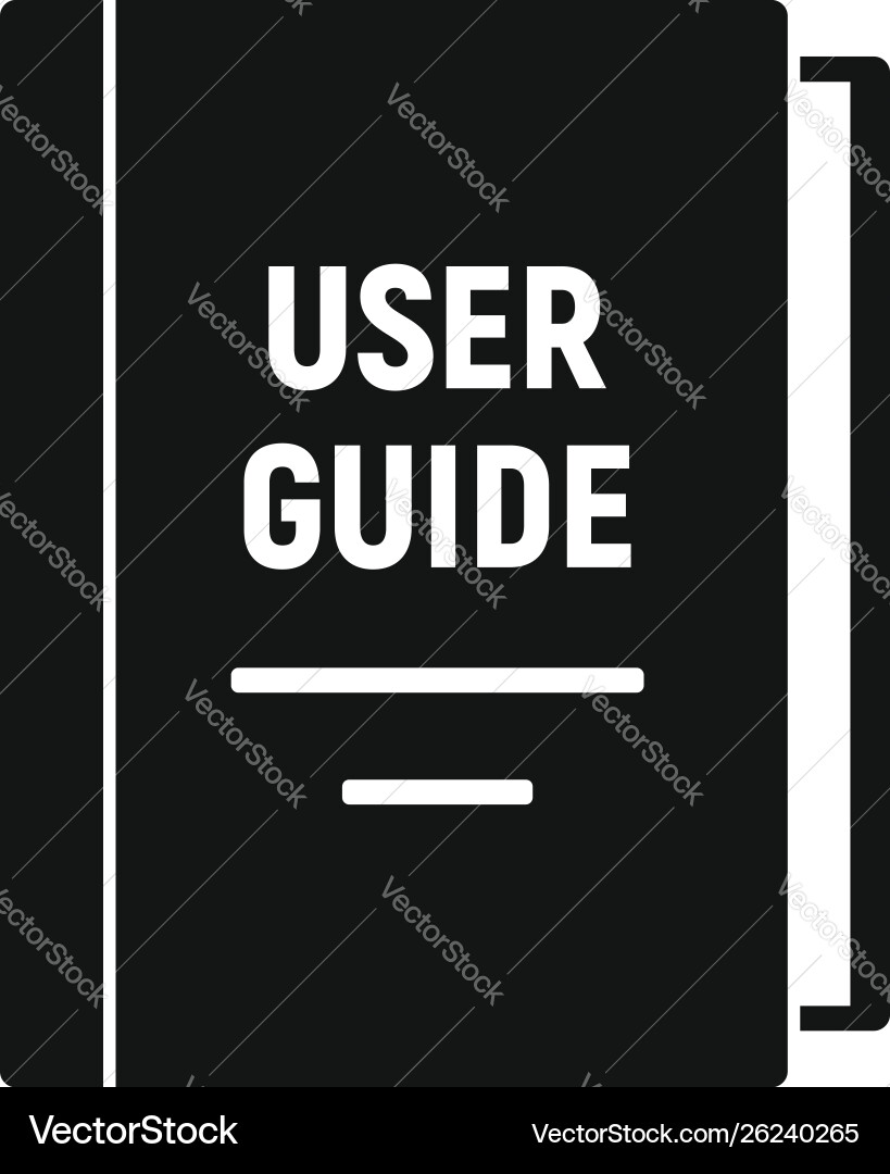 User guide icon simple style User guide icon simple style vector image