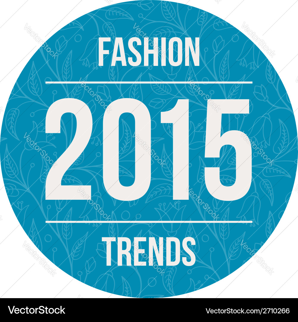2015 number on color circle background vector image