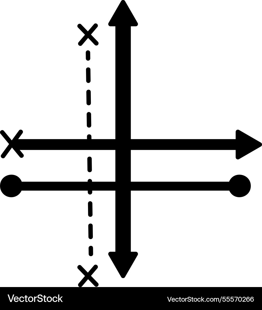 A hand draw icon of graph axis vector image