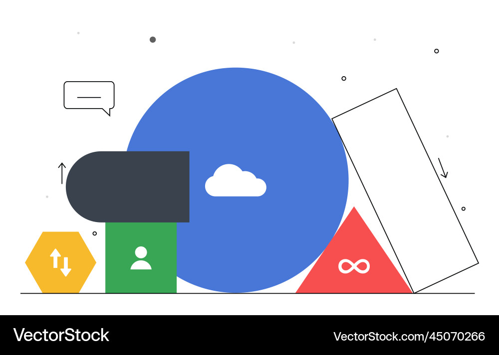 Abstract cloud data set Abstract cloud data set vector image