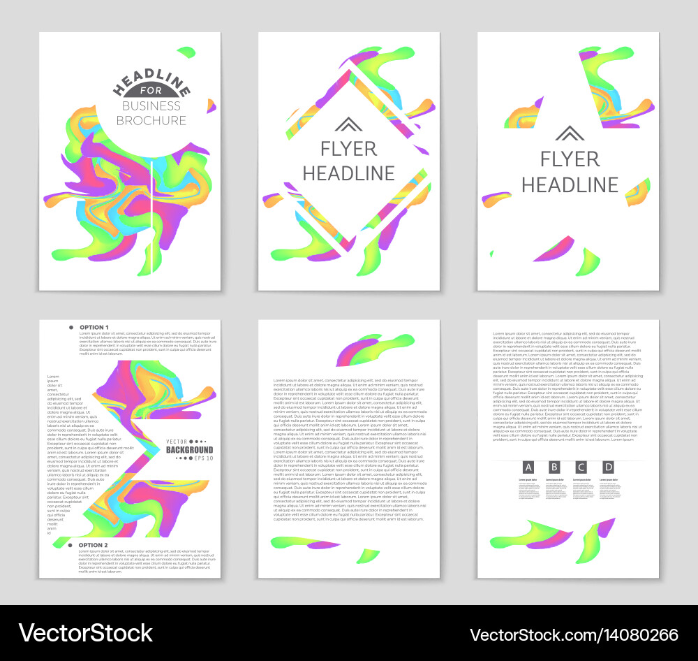 Abstract layout background set for art Vector Image