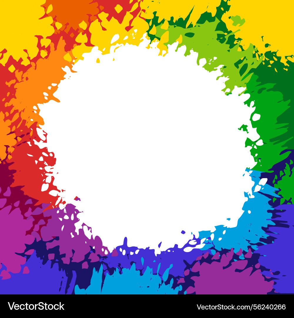 Colorful frame with round empty place for text Vector Image