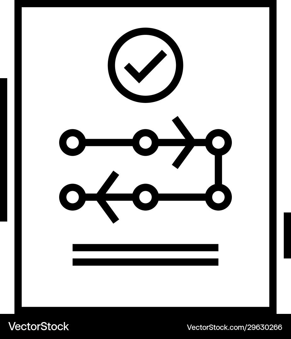 Conclusive Decision Line-Icon-Konzept Zeichen Conclusive Decision Line-Icon-Konzept Zeichen vektorbild