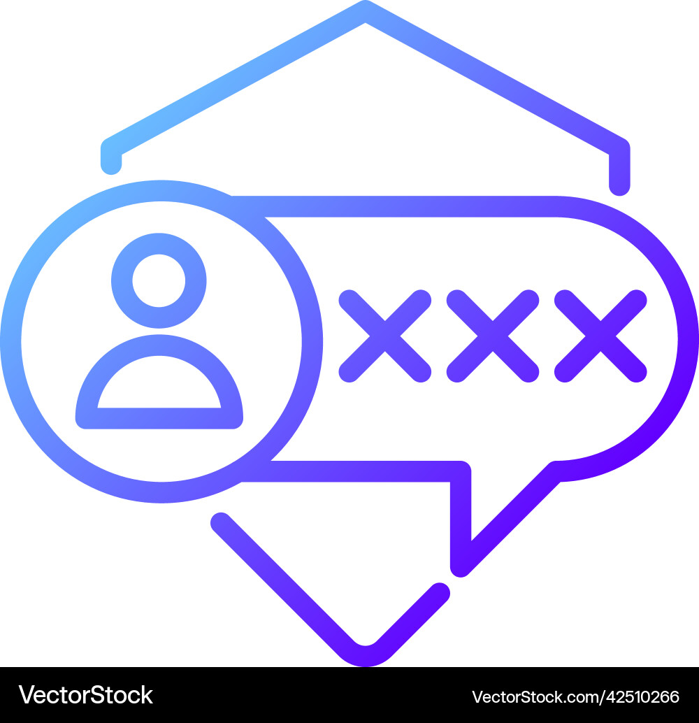 Encrypted messaging pixel perfect gradient linear Encrypted messaging pixel perfect gradient linear vector image