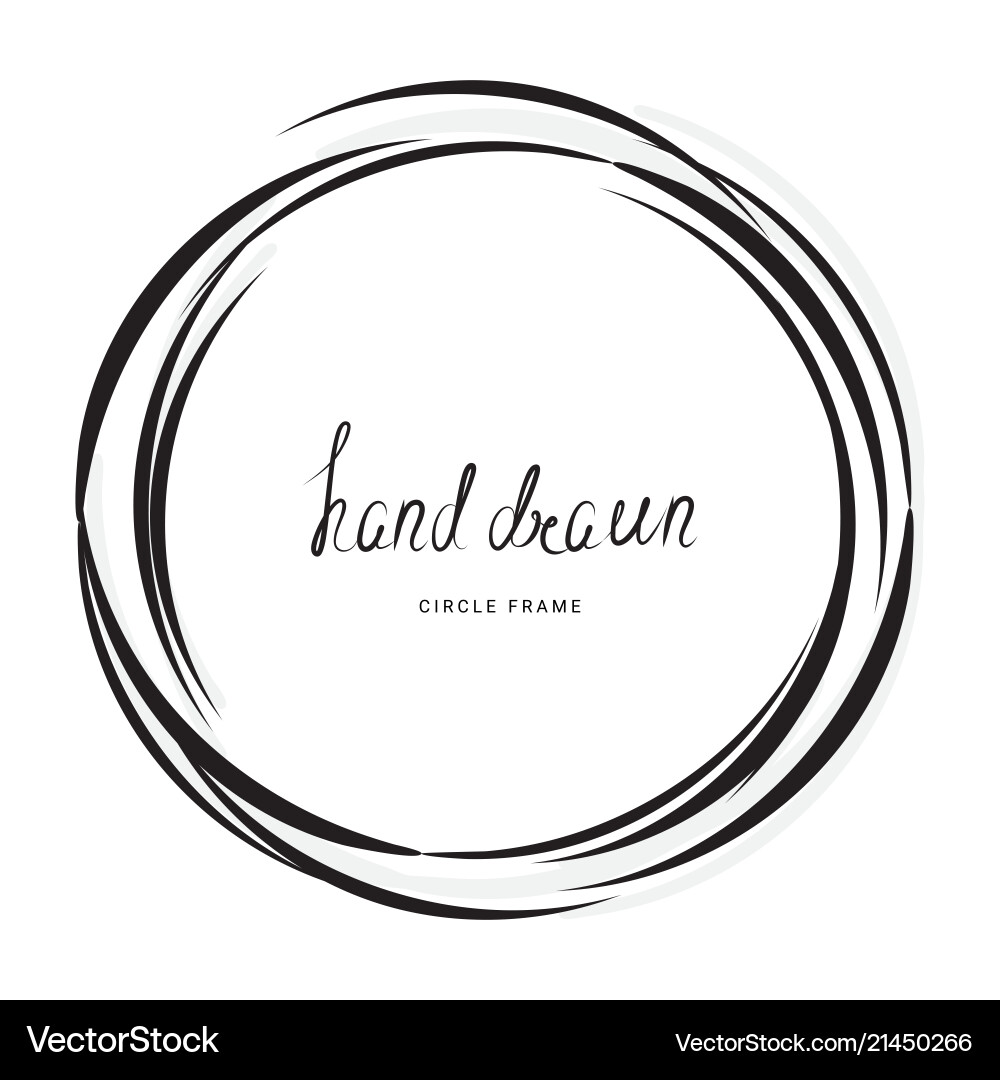 Hand drawn circle Hand drawn circle vector image