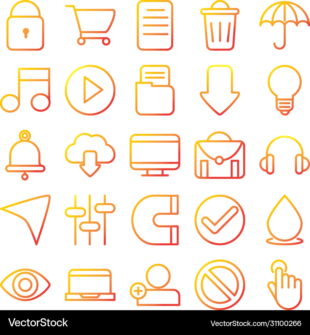 Interface internet web technology digital icons Interface internet web technology digital icons Vector Image
