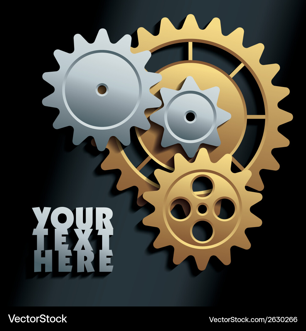 Machine gears background Vector Image