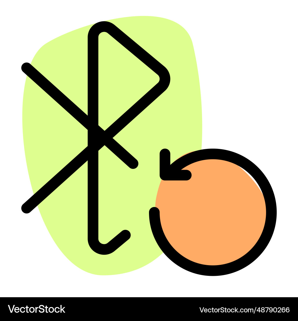 Reloading bluetooth for identify recognition vector image