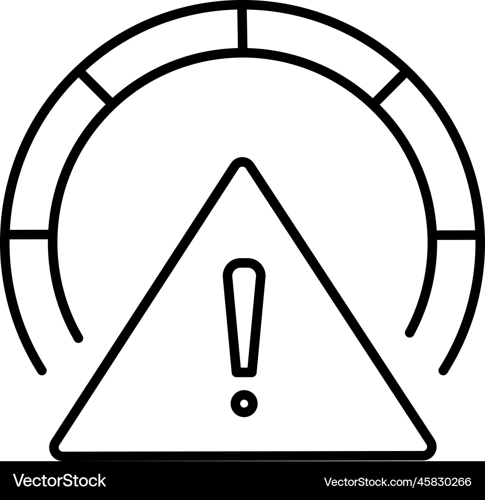 Speed limit line icon on transparent Speed limit line icon on transparent Vector Image