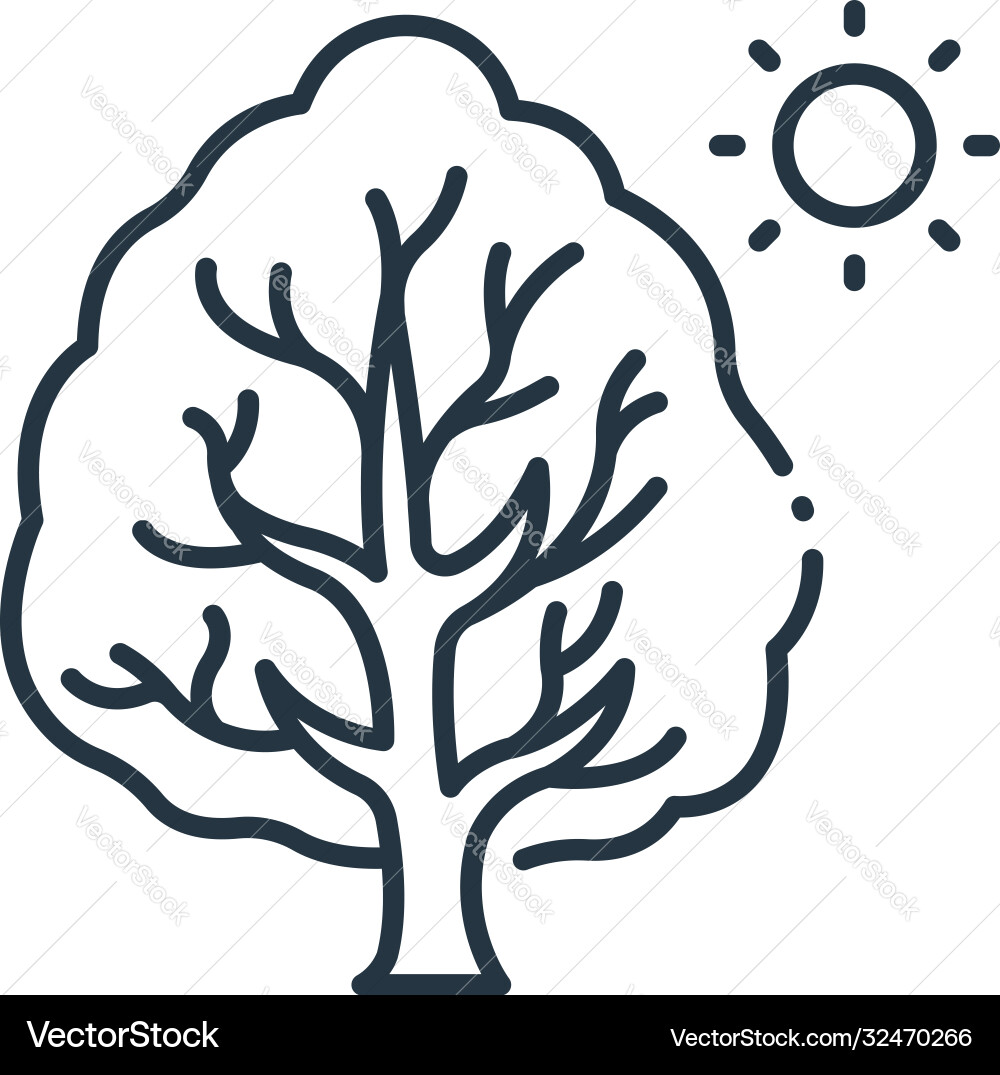 Tree icon editable stroke linear symbol Tree icon editable stroke linear symbol Vector Image