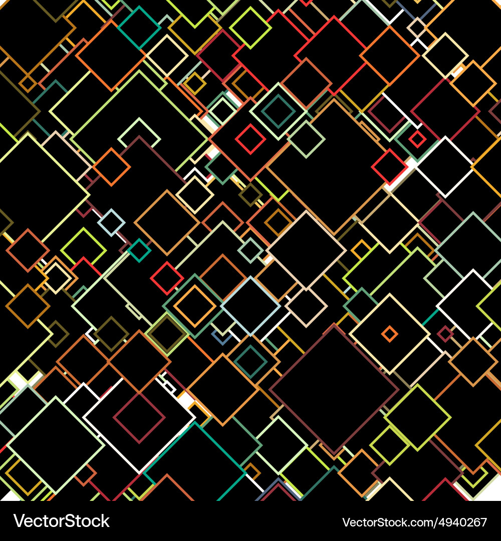 Abstract colored background square design vector image