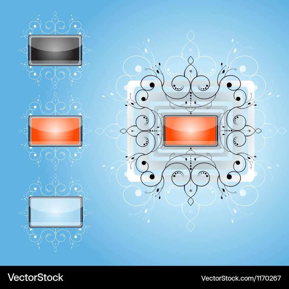 Abstract shapes with frames Vector Image