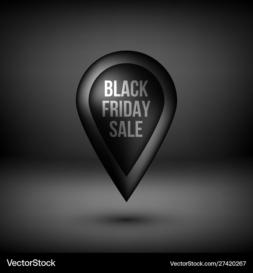 Black bubble map pointer badge vector image