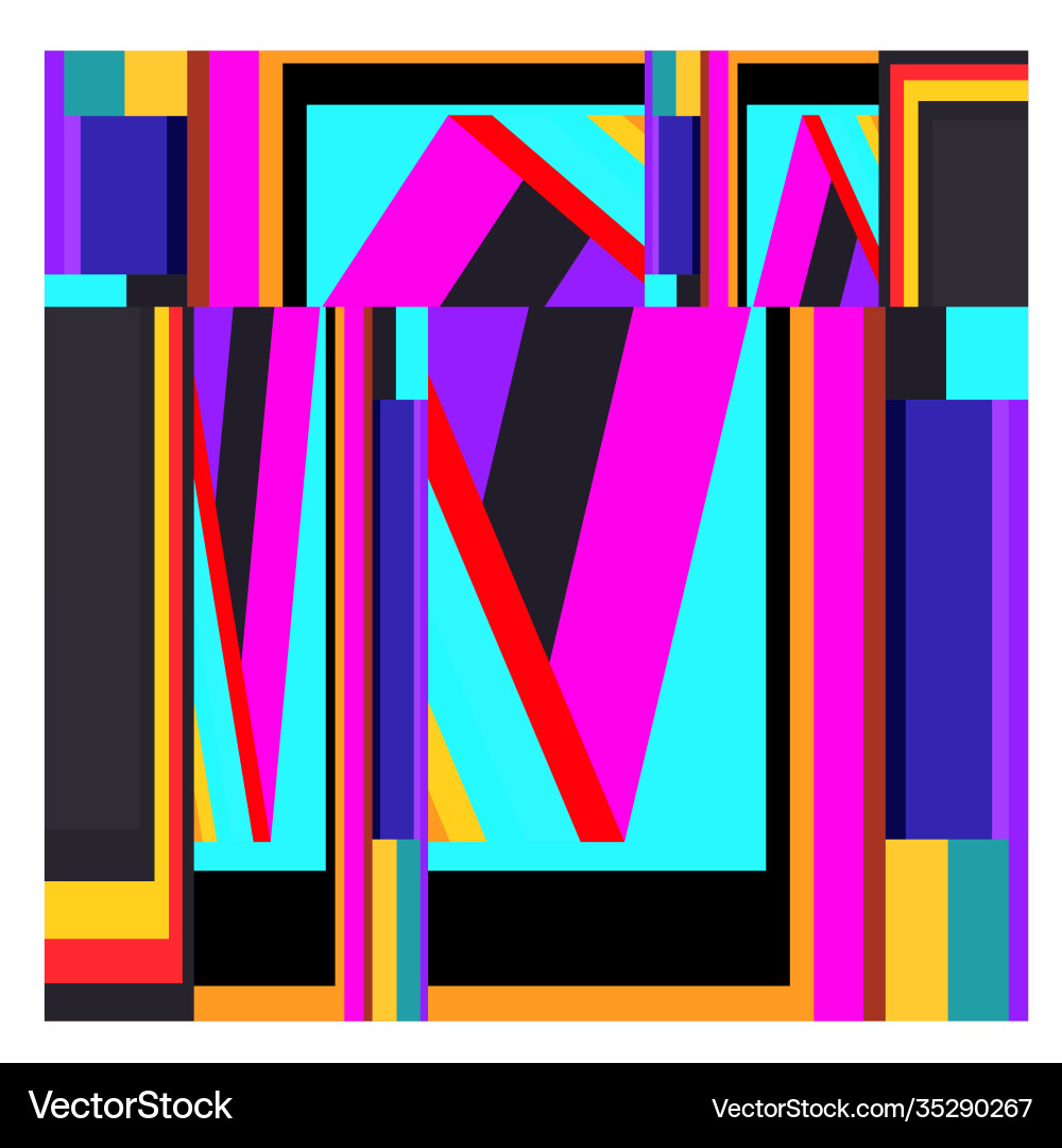 Colorful geometric and curve background pattern Vector Image