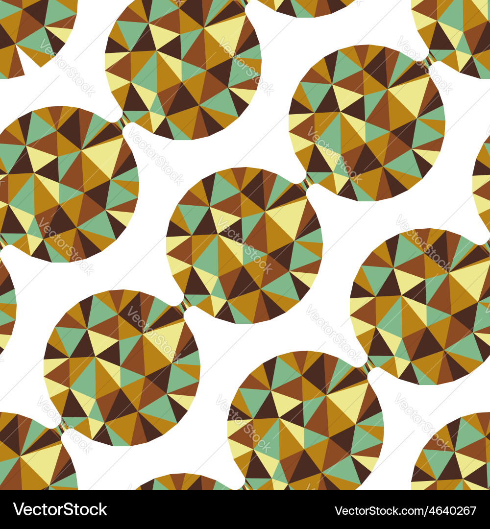 Geometric seamless pattern with gems vector image