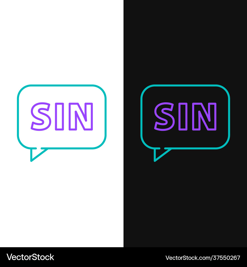 Line mathematics function sine icon isolated Vector Image