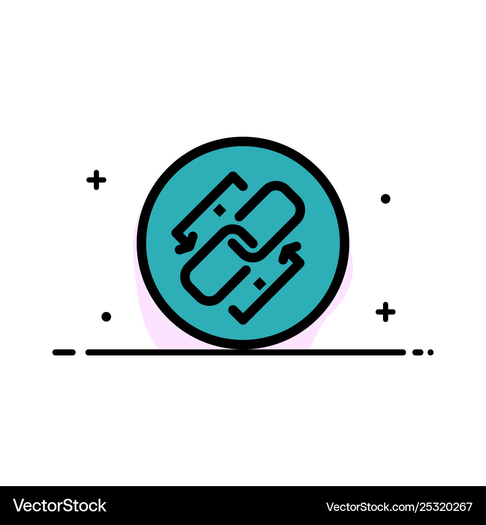 Link chain url connection business flat line vector image