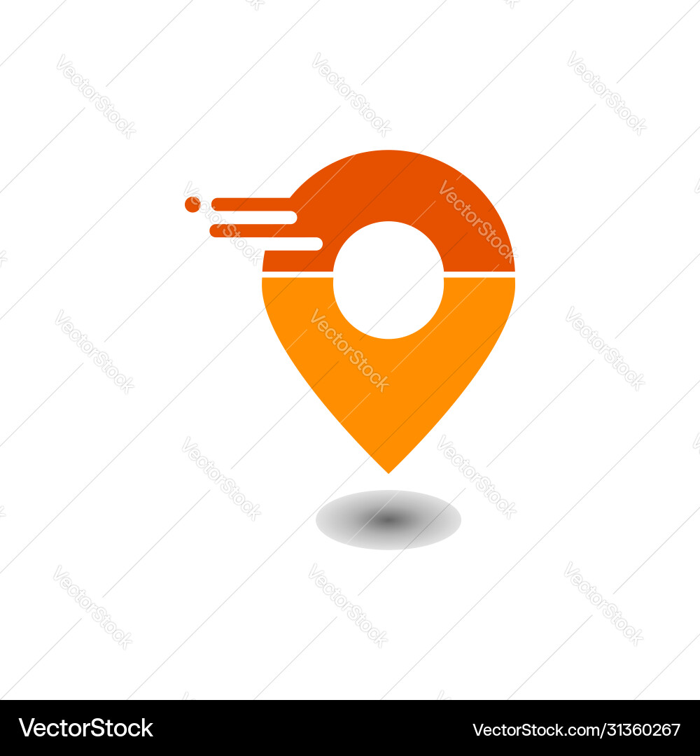 Map pointer design template vector image