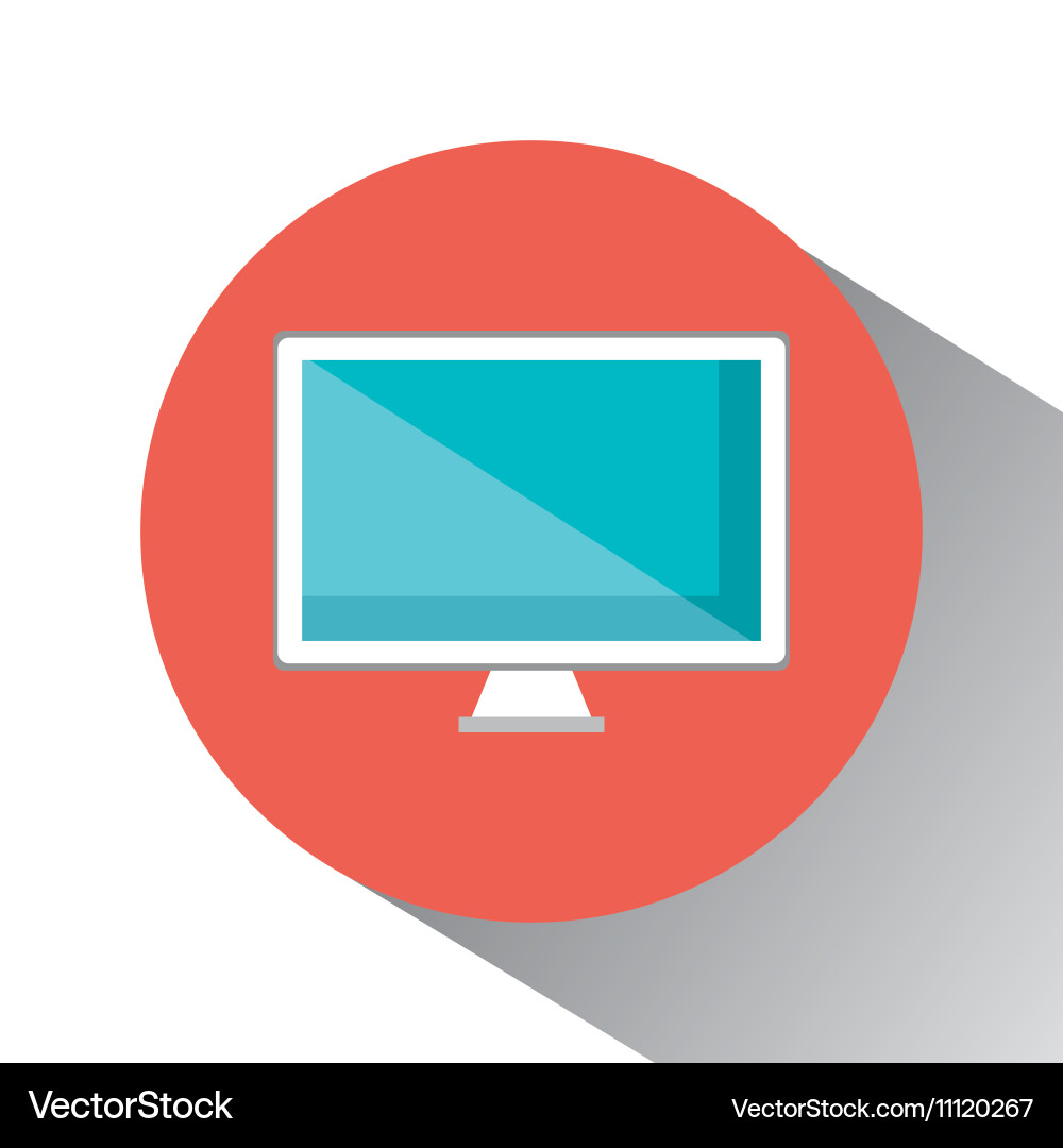 Monitor computer display icon Vector Image