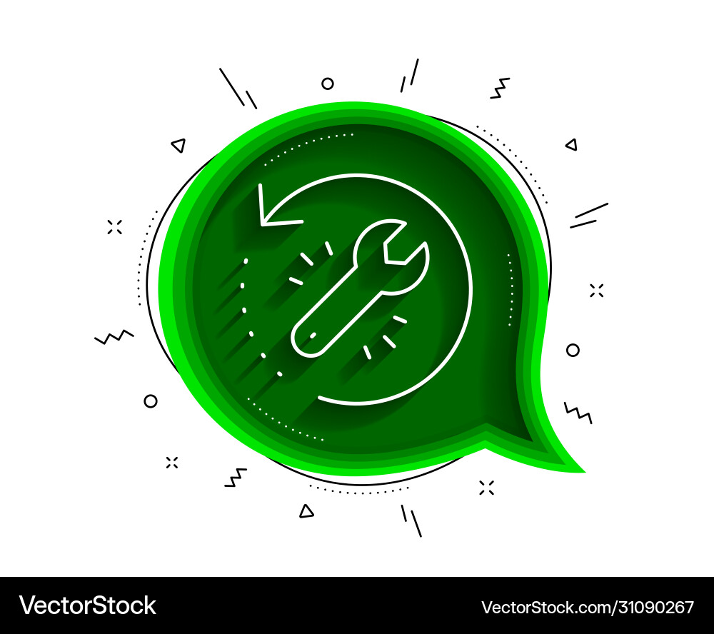 Recovery tool line icon backup data sign restore vector image