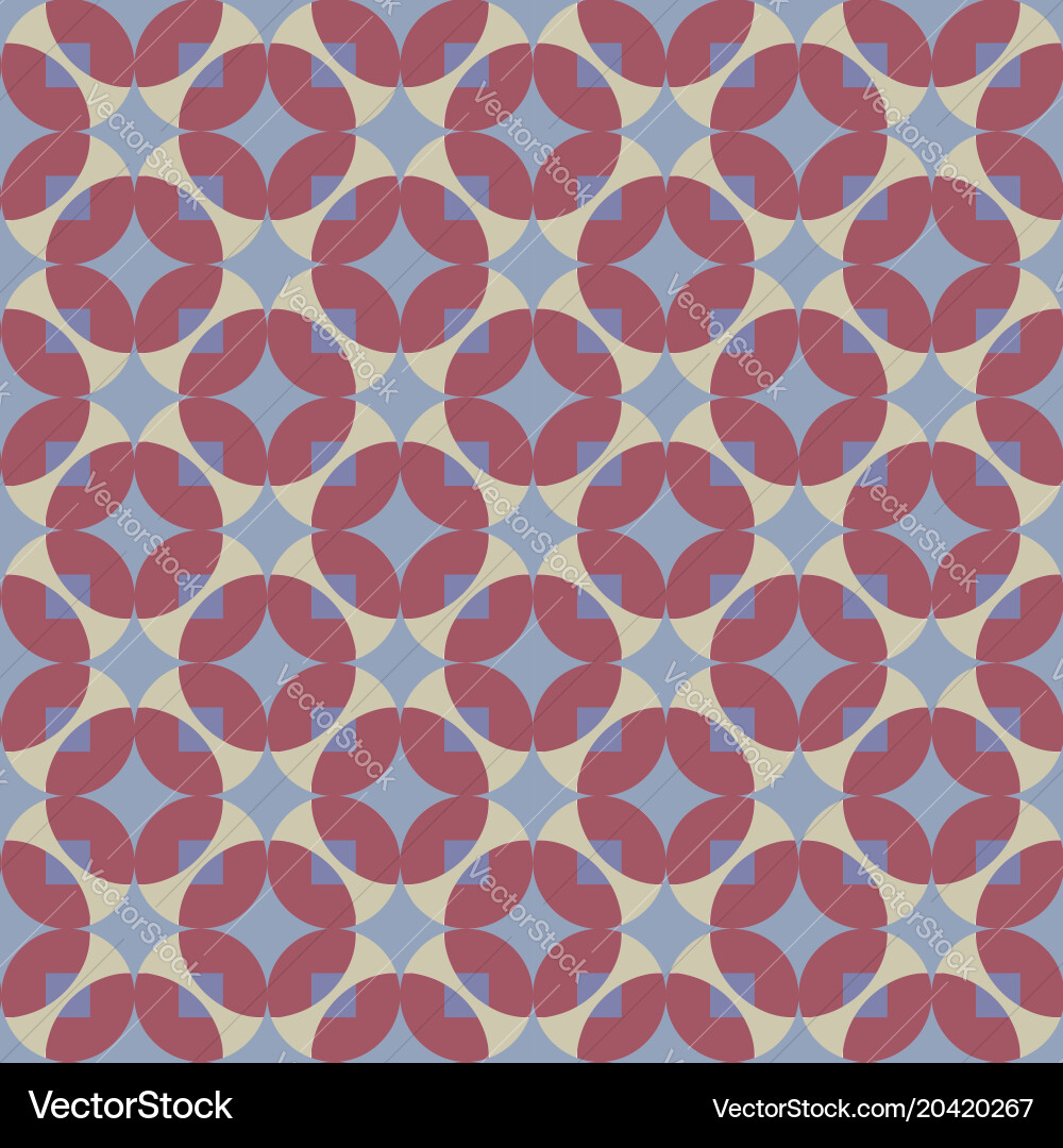 Seamless pattern with circles and diamonds Vector Image