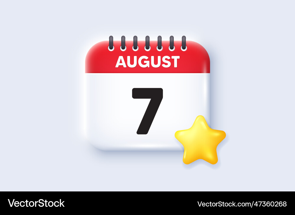 7th day of the month icon event schedule date Vector Image