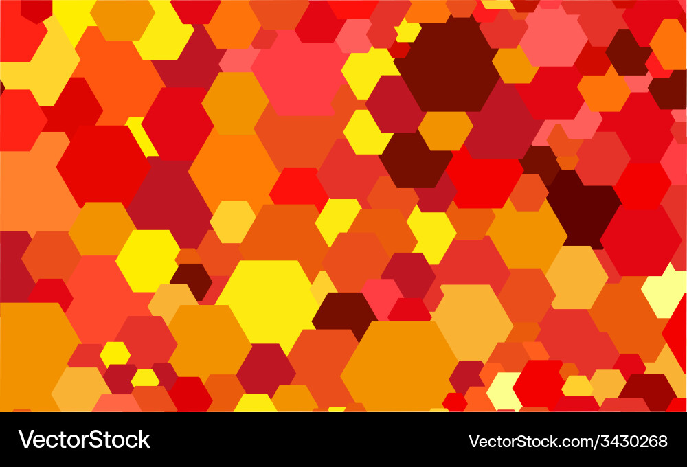 Abstract color hexagon background vector image
