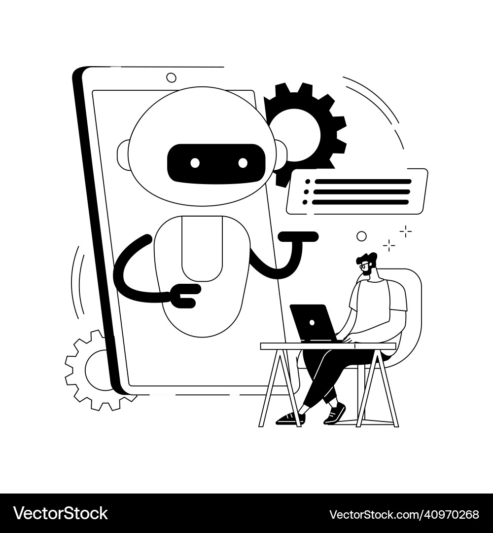 Chatbot development platform abstract concept Vector Image
