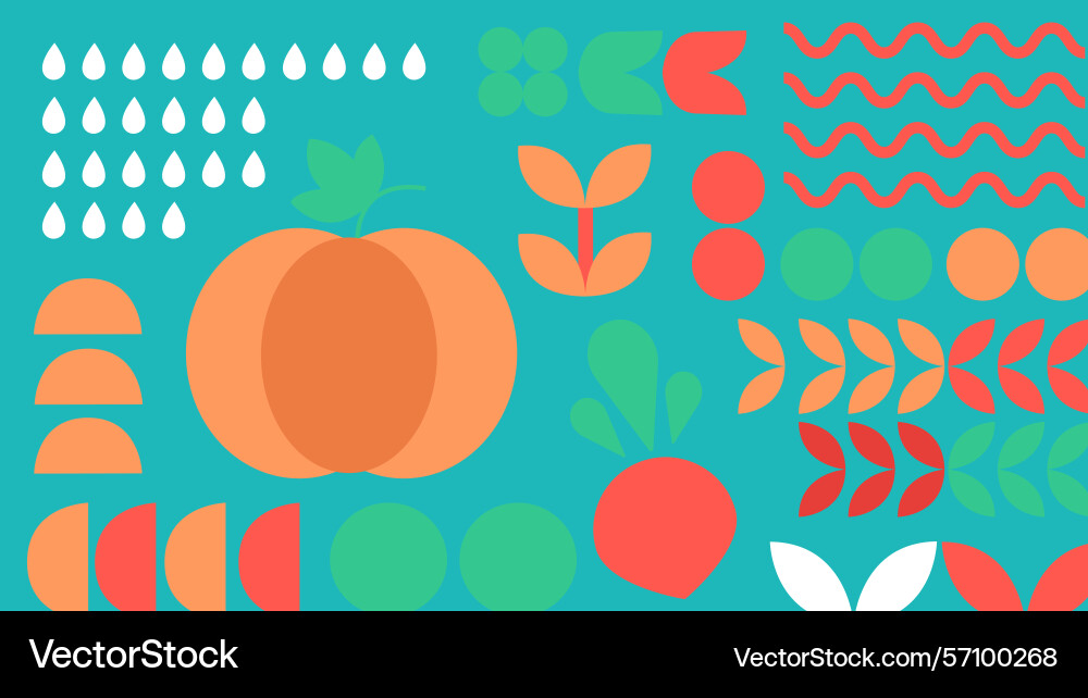 Citrus and leek abstract background Vector Image