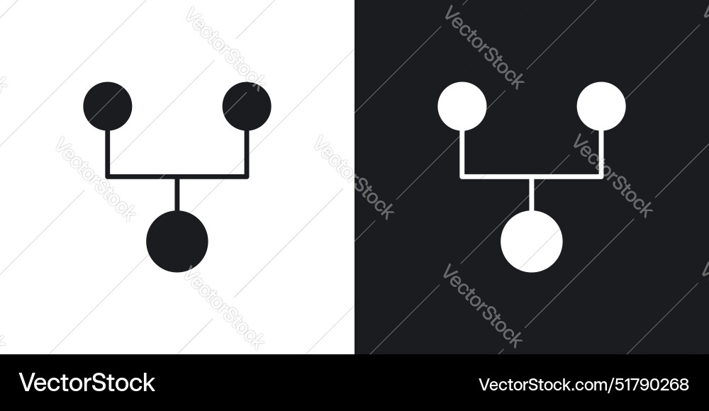 Code fork icon Vector Image