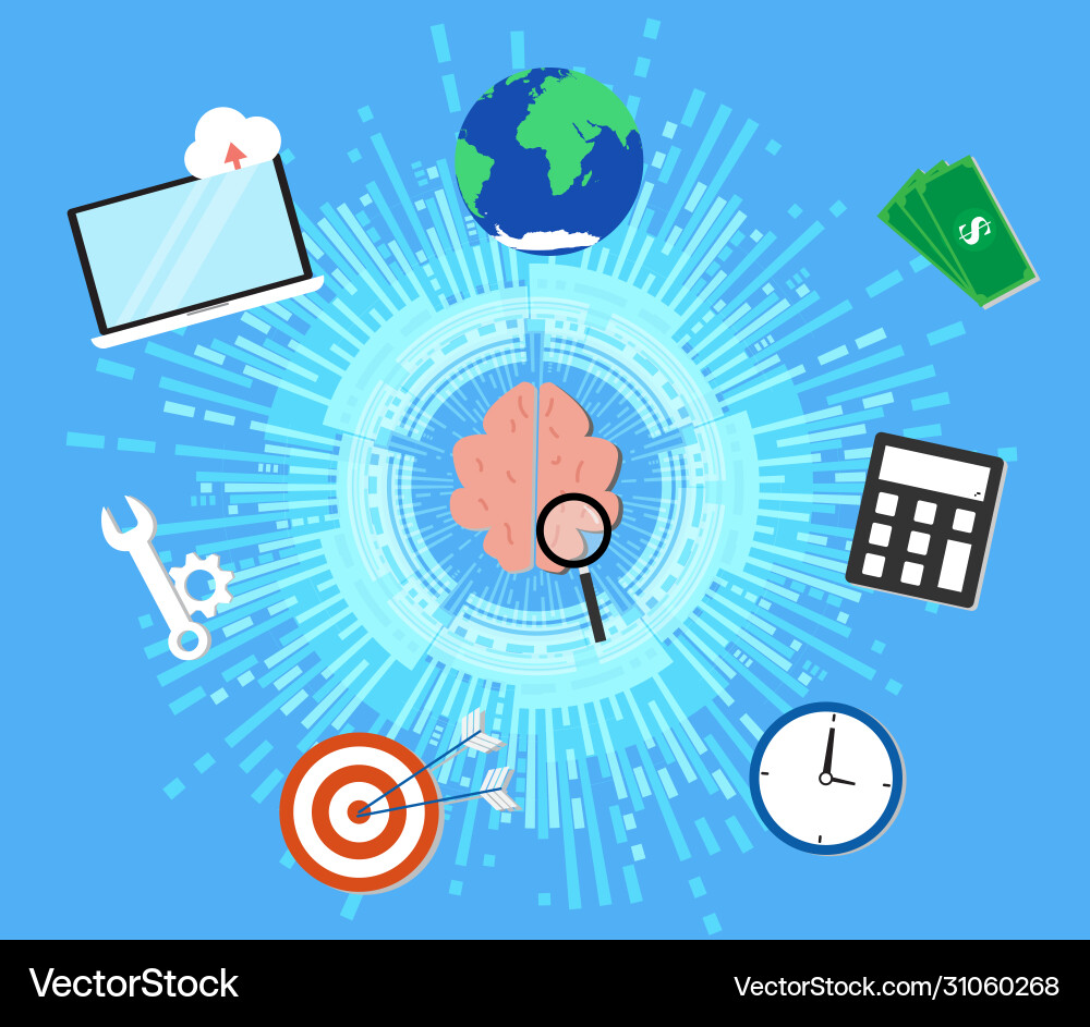 Create business form brainstorming concept Vector Image
