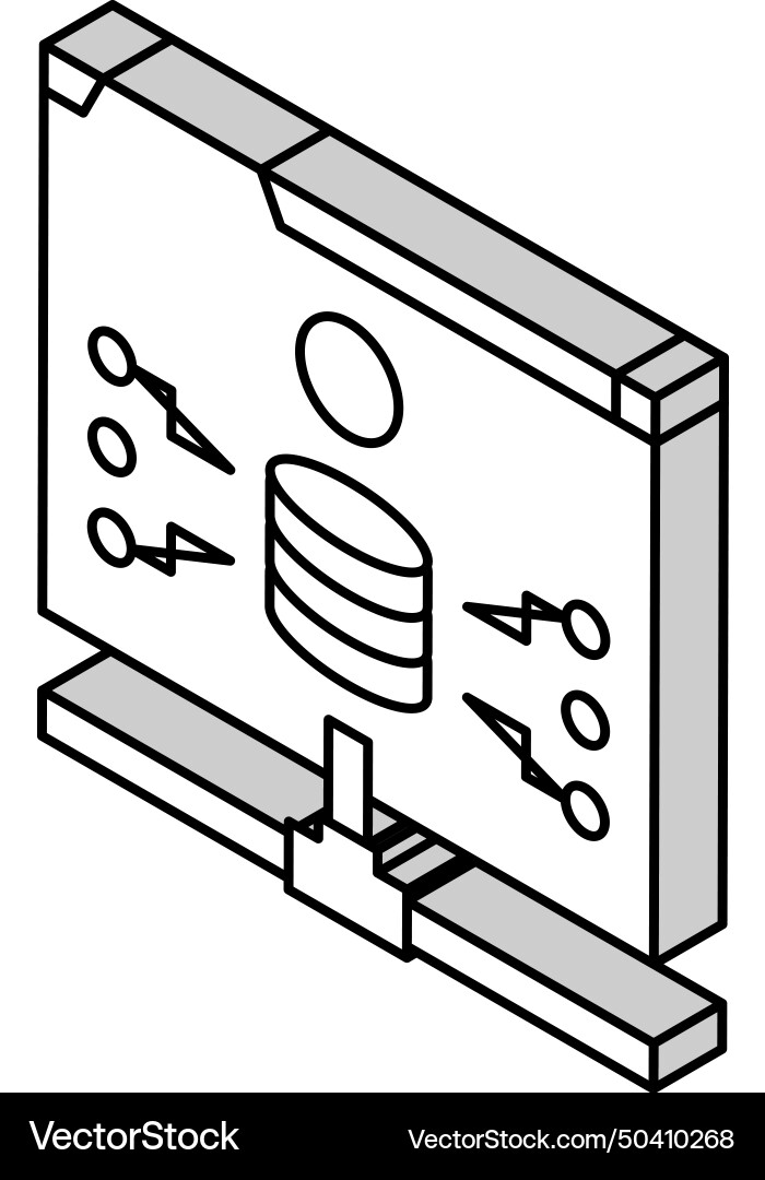 Database connectivity isometric icon Database connectivity isometric icon vector image
