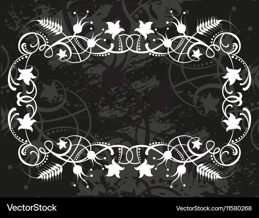 Decorative frame with pattern vector image
