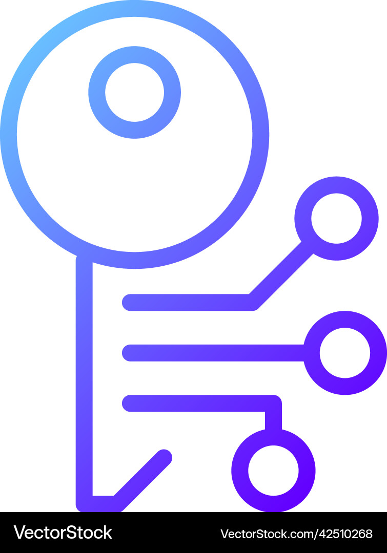 Encryption pixel perfect gradient linear icon Encryption pixel perfect gradient linear icon vector image