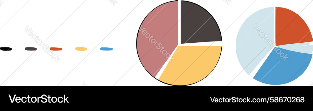 Exploded view pie chart for emphasized data Vector Image