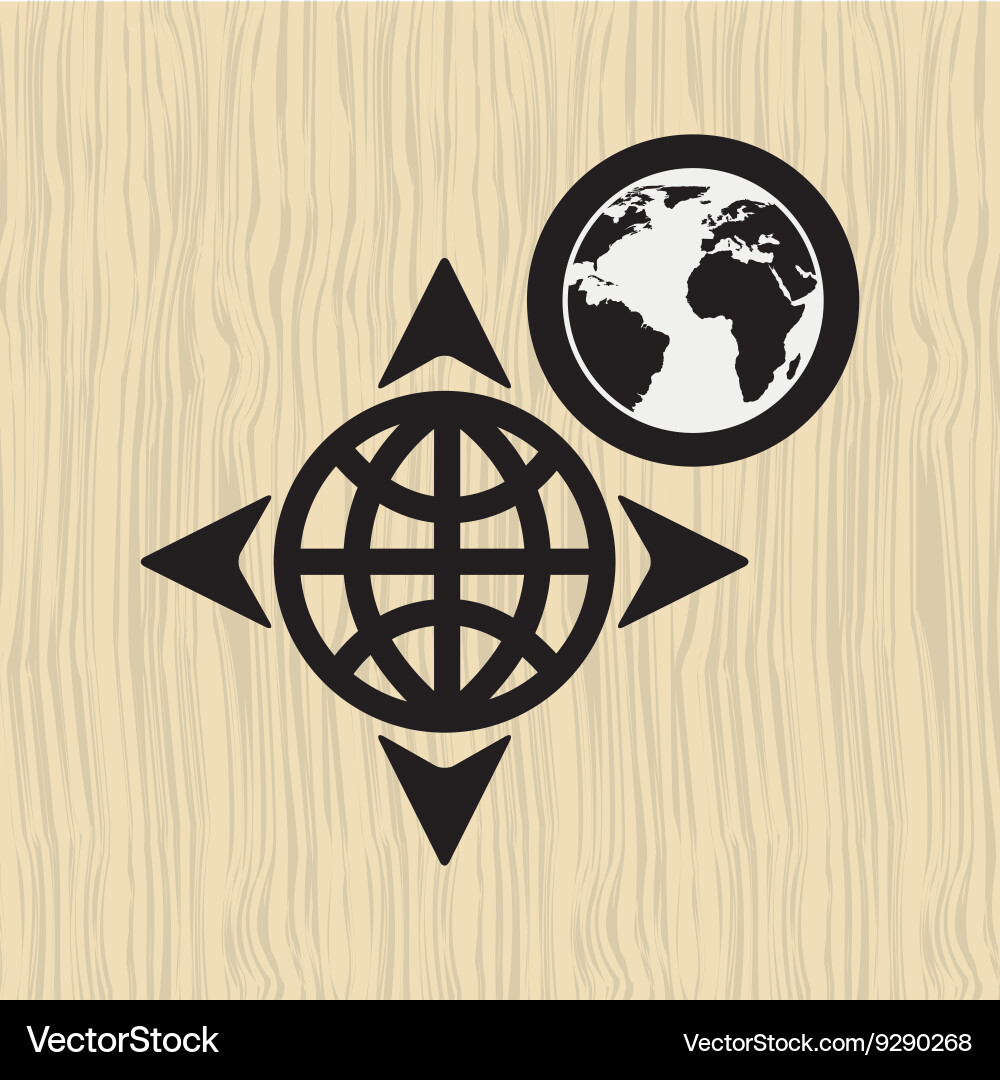 Global positioning system design vector image