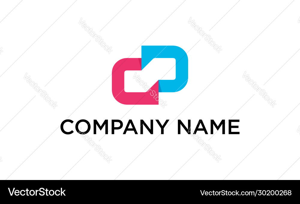 Initial letter cd dc logo design Royalty Free Vector Image