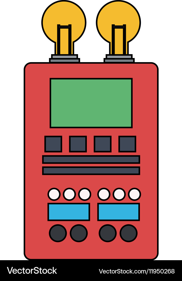 Isolated robot with light bulb design Vector Image