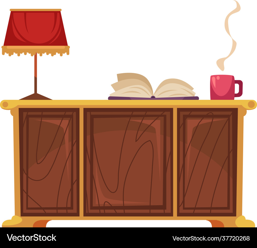 Reading table library composition Reading table library composition Vector Image
