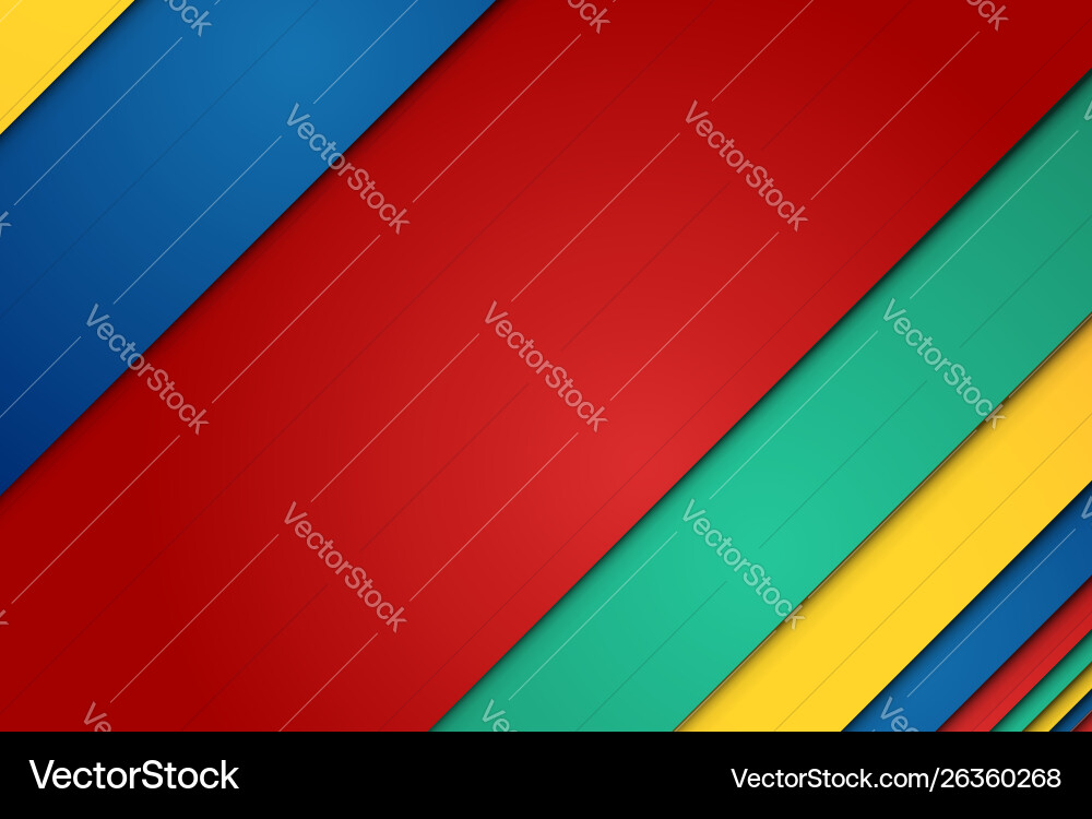 Realistic red green blue and yellow sheets Realistic red green blue and yellow sheets vector image