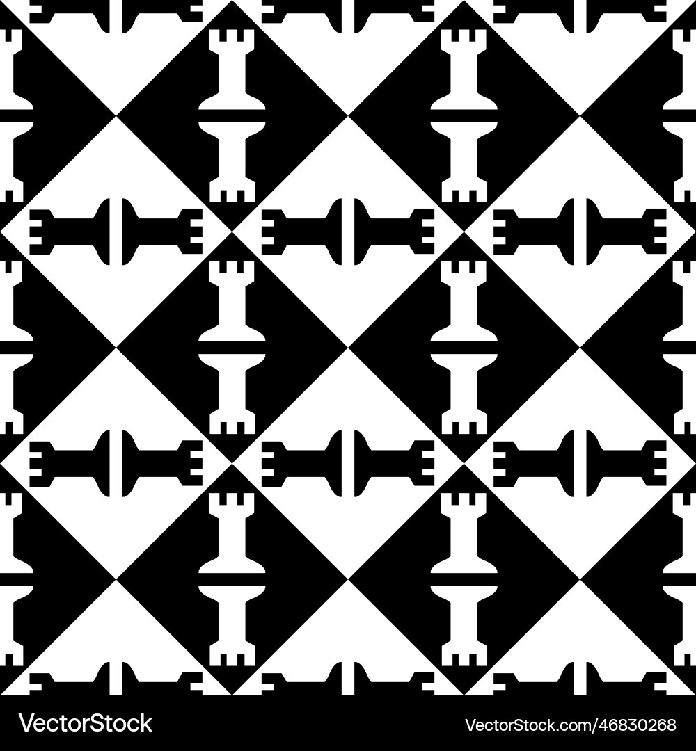 Seamless pattern with chess rook endless Seamless pattern with chess rook endless Vector Image