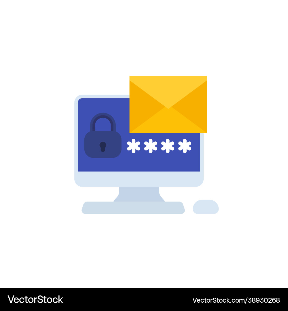 Secure Email Access und Authentication vektorbild