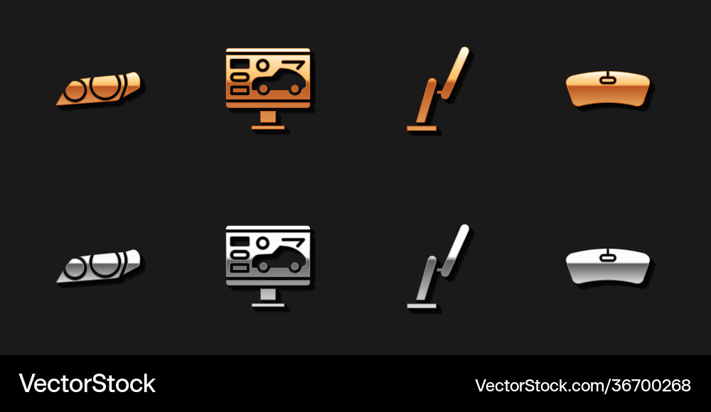 Set car headlight diagnostics condition Set car headlight diagnostics condition Vector Image
