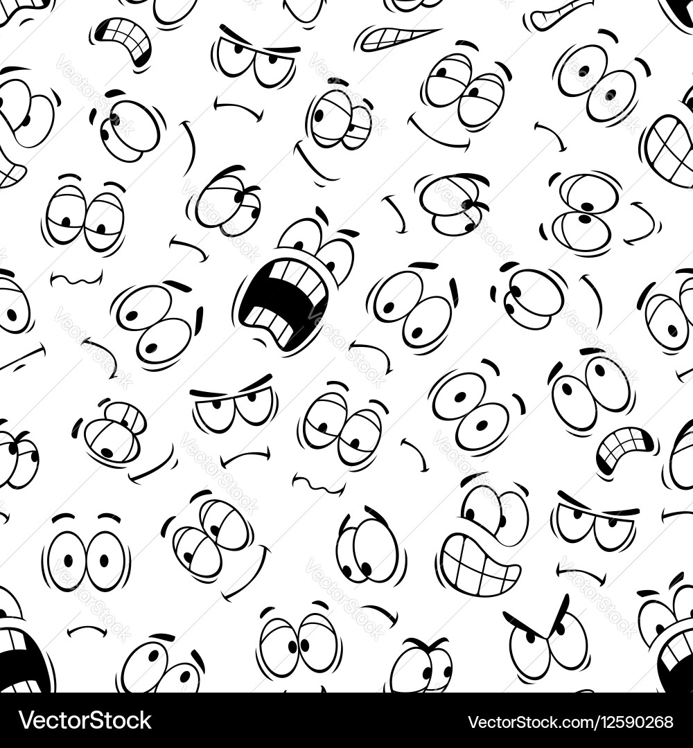 Smiling Face Emoticons Pattern vector image