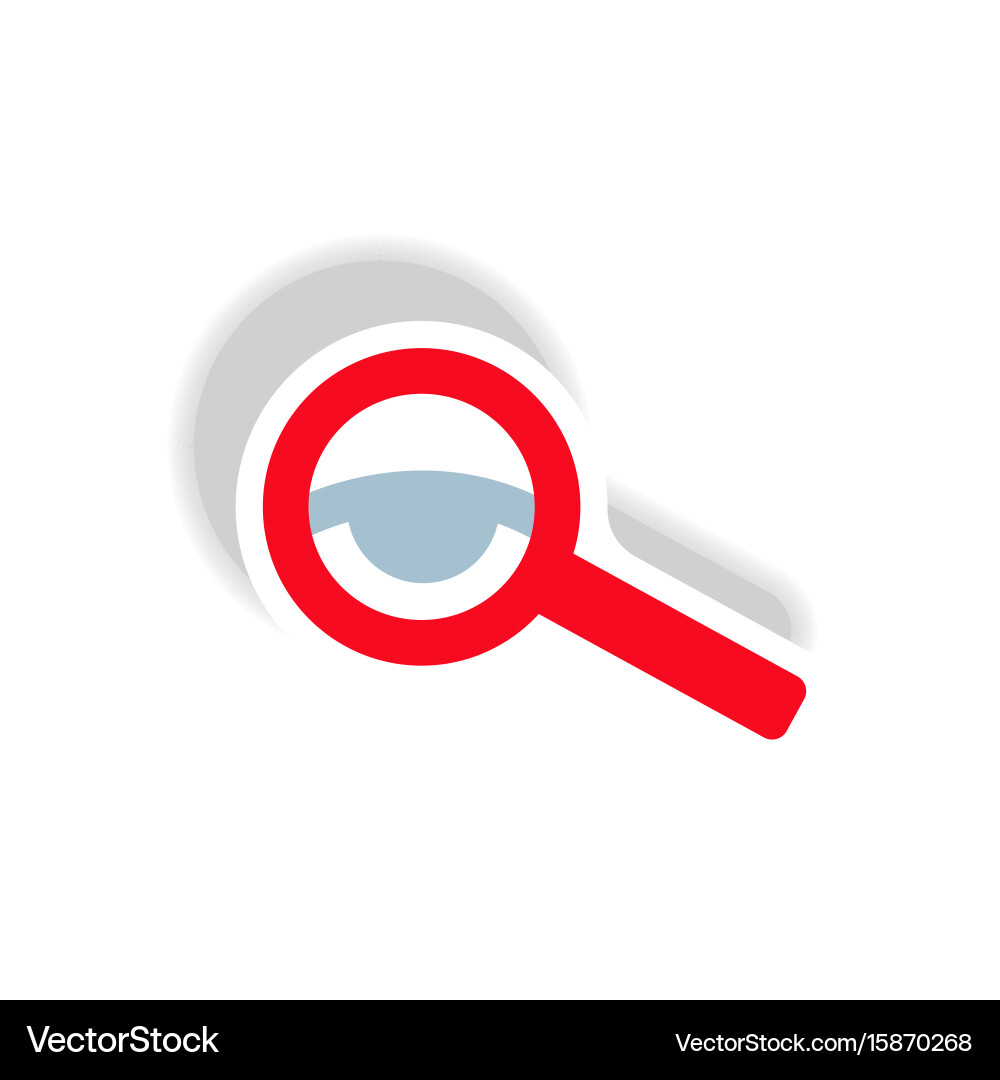 Stylish icon in paper sticker style eyesight check Vector Image