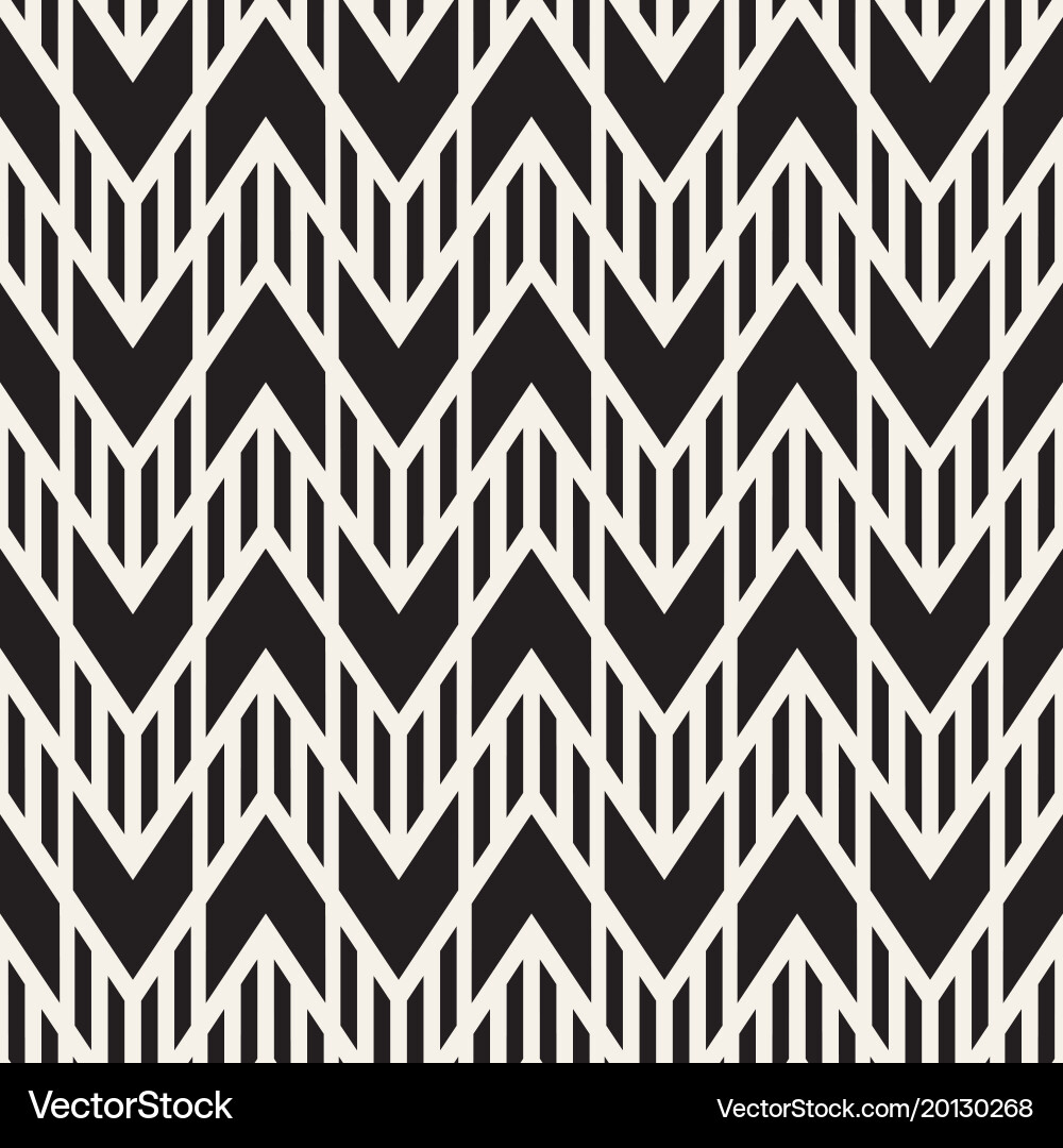 Zigzag Line Pattern - Abstract Monochrome vector image