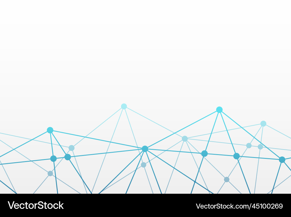 Abstract triangle background polygonal network vector image