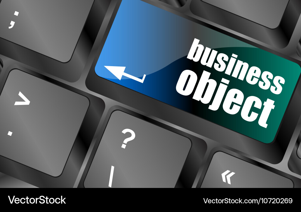 Business object - social concepts on computer Vector Image